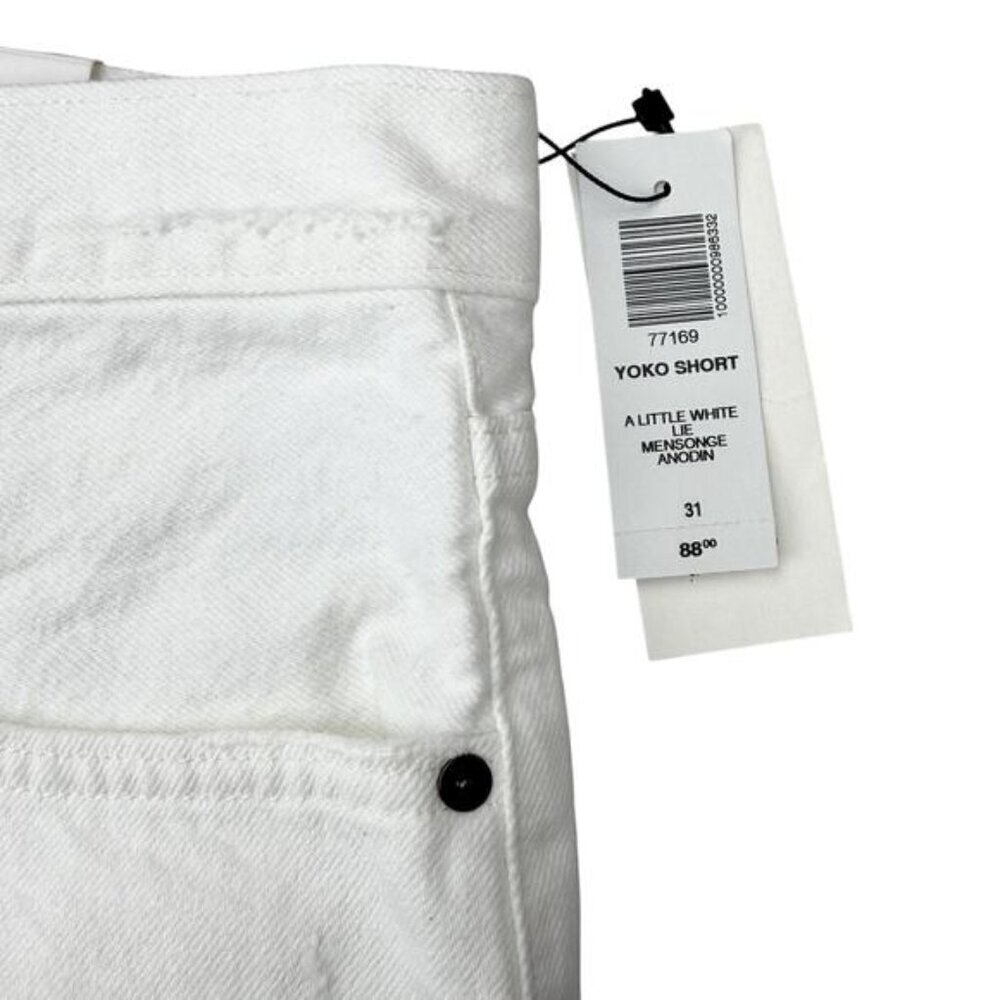NWT DENIM FORUM Aritzia The Yoko Short Sz 31W A Little White Lie + Slight Flaw - Picture 4 of 8